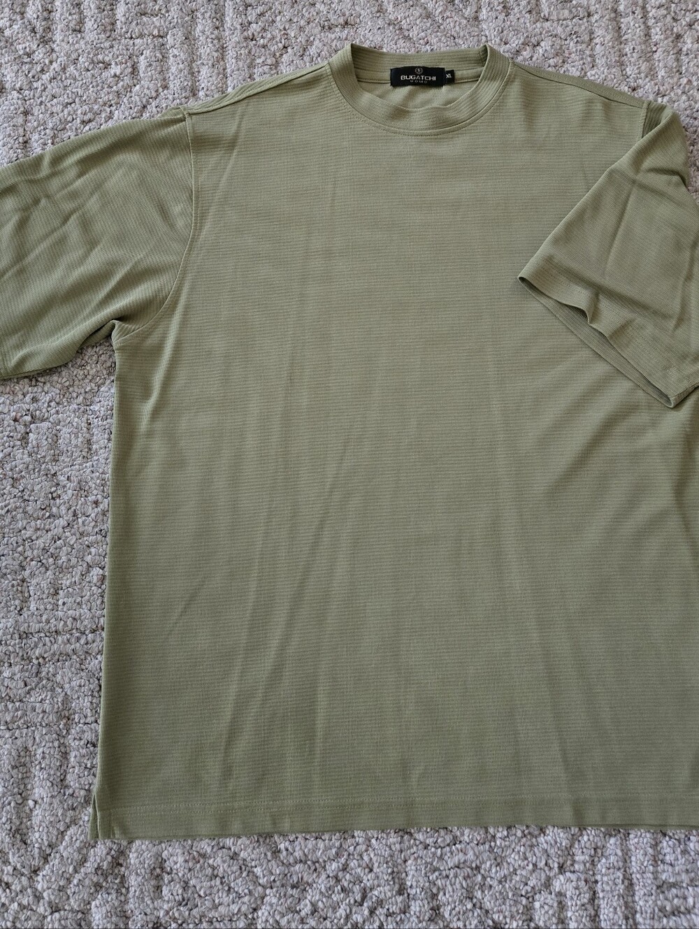 BUGATCHI - MENS RIBBED SHIRT - SHIRT SLEEVE- XLRG